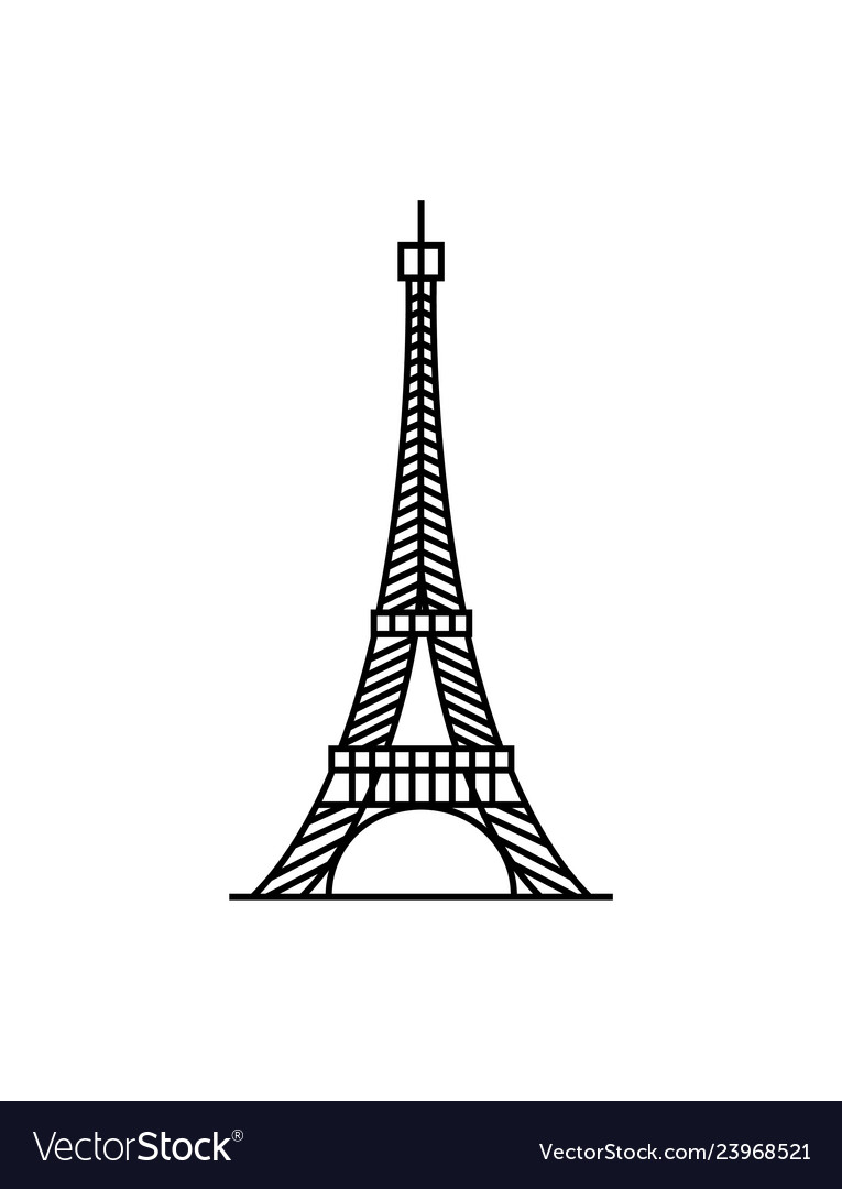 Detail Eiffel Tower Black And White Nomer 23