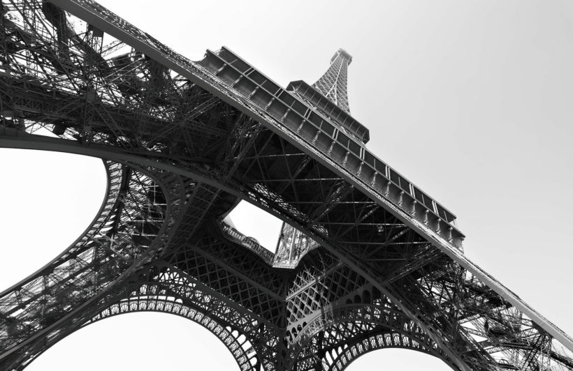 Detail Eiffel Tower Black And White Nomer 37