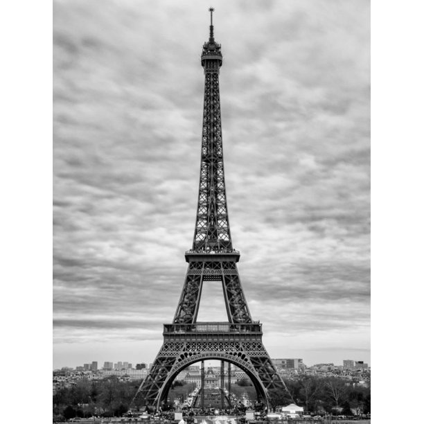 Detail Eiffel Tower Black And White Nomer 5