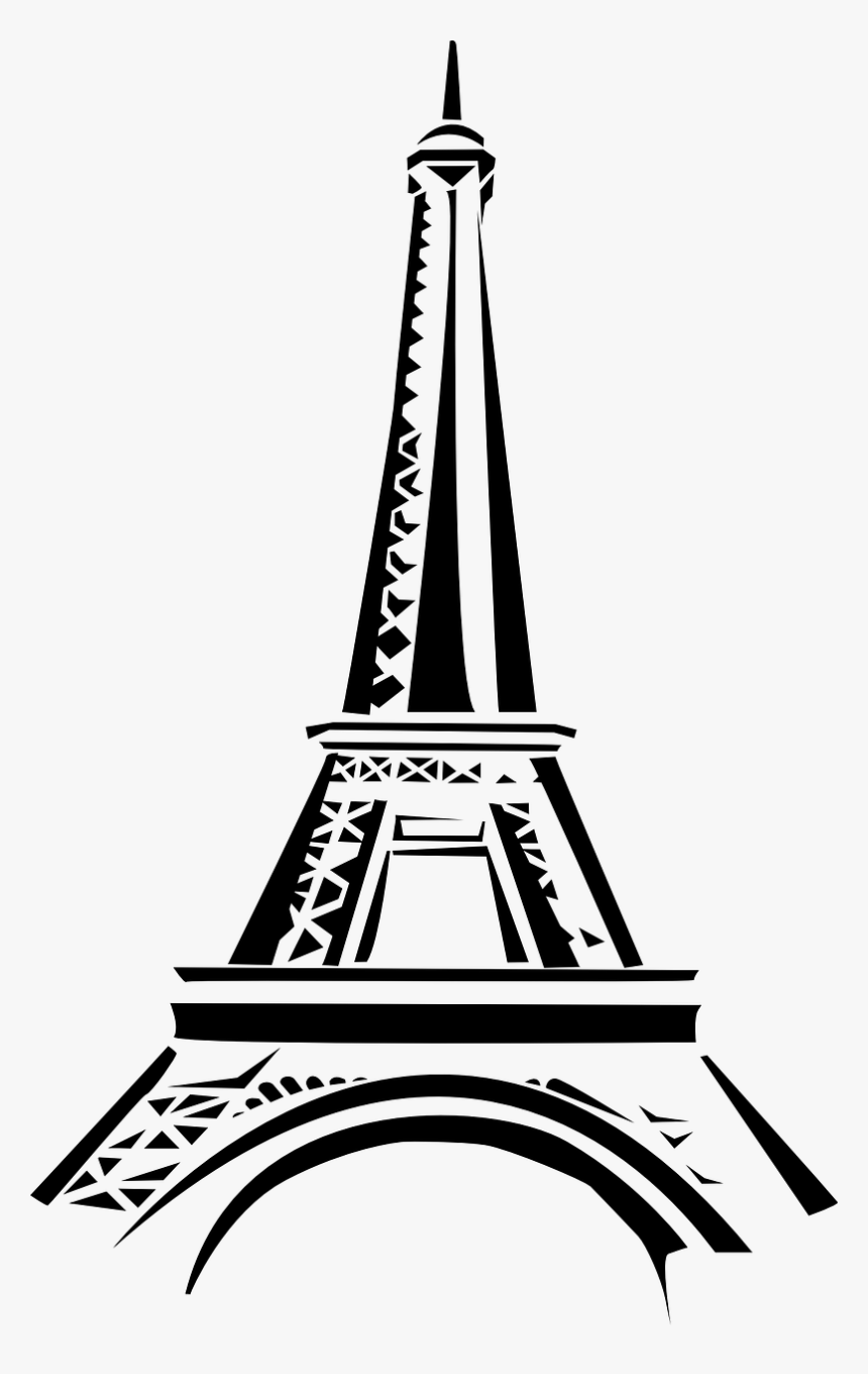 Detail Eiffel Tower Black And White Clipart Nomer 17