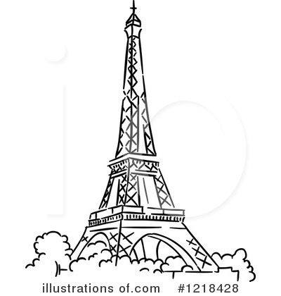 Detail Eiffel Tower Black And White Clipart Nomer 24