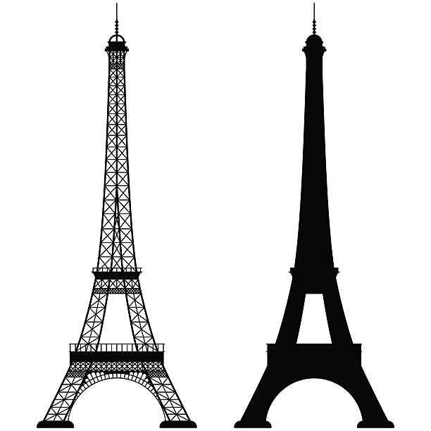 Detail Eiffel Tower Black And White Clipart Nomer 31