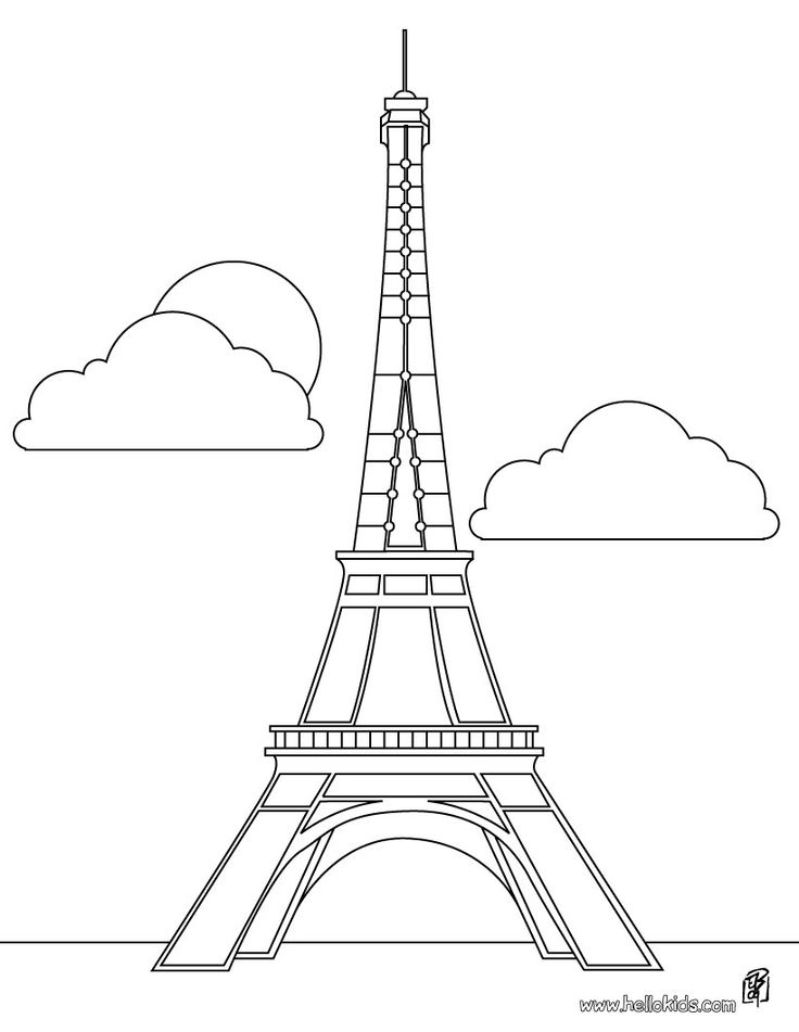 Detail Eiffel Tower Black And White Clipart Nomer 34