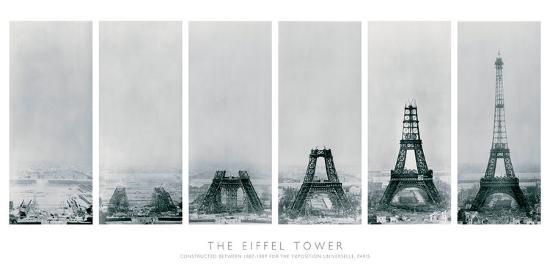 Eiffel Tower Construction Poster - KibrisPDR