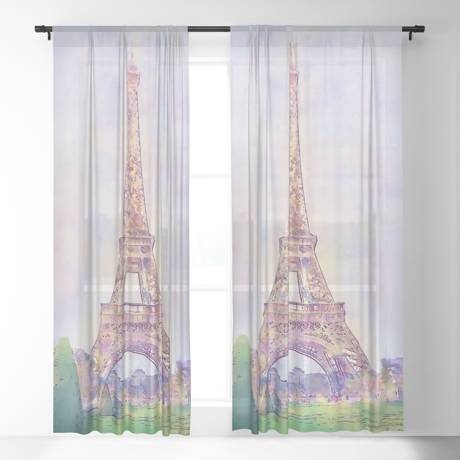 Detail Eiffel Tower Curtains Nomer 3