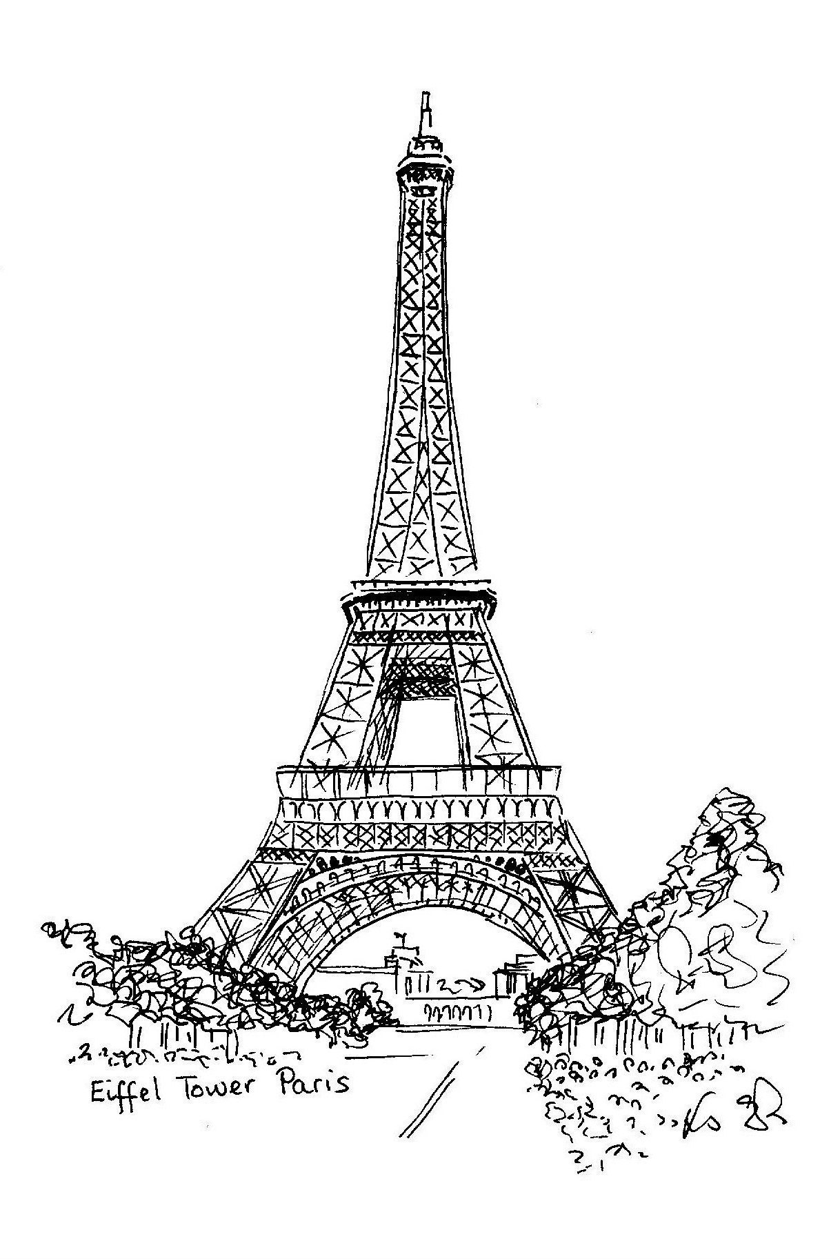 Detail Eiffel Tower Images Drawings Nomer 29
