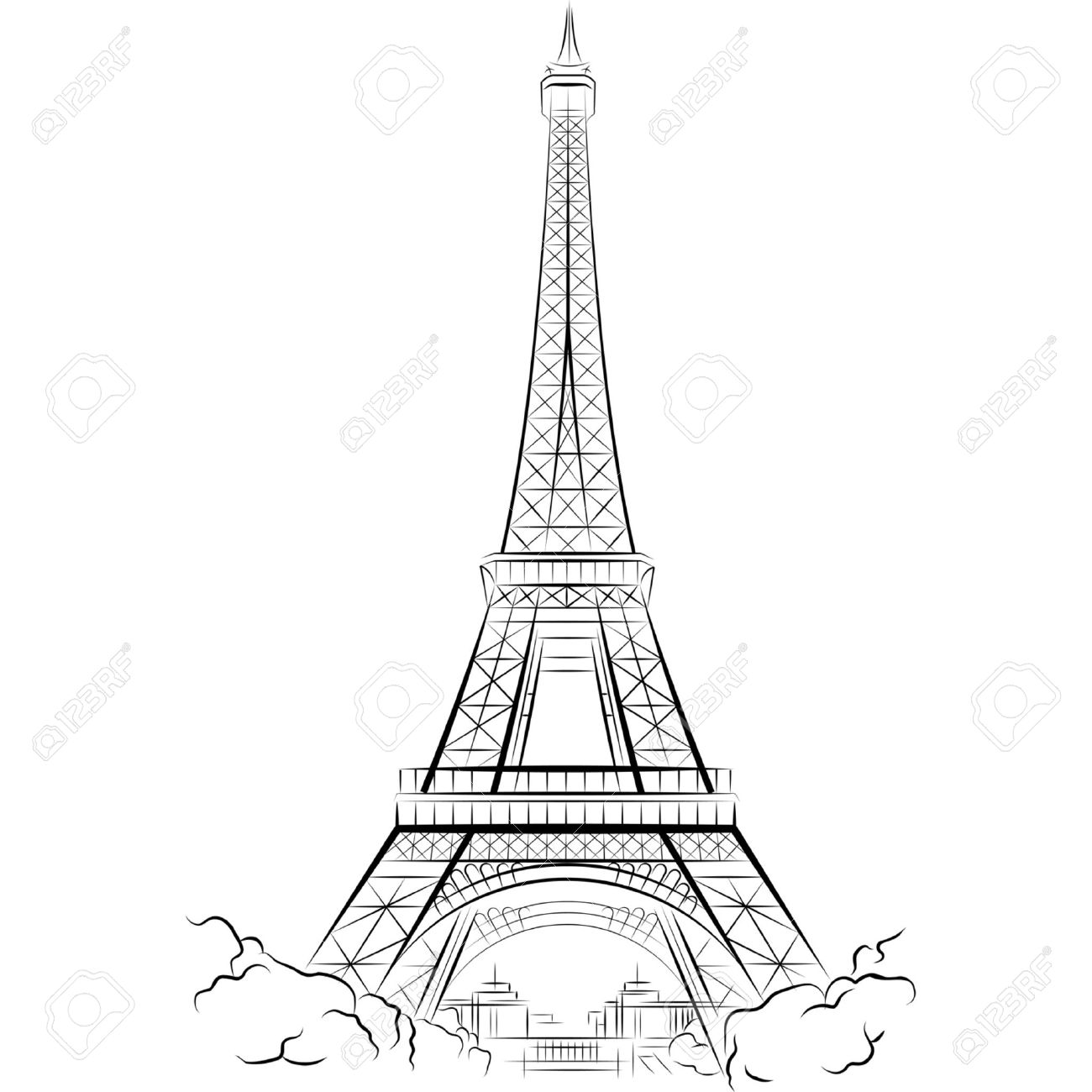 Detail Eiffel Tower Images Drawings Nomer 49