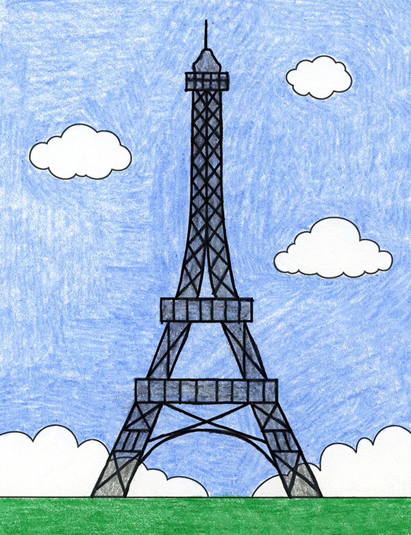 Download Eiffel Tower Images Drawings Nomer 7