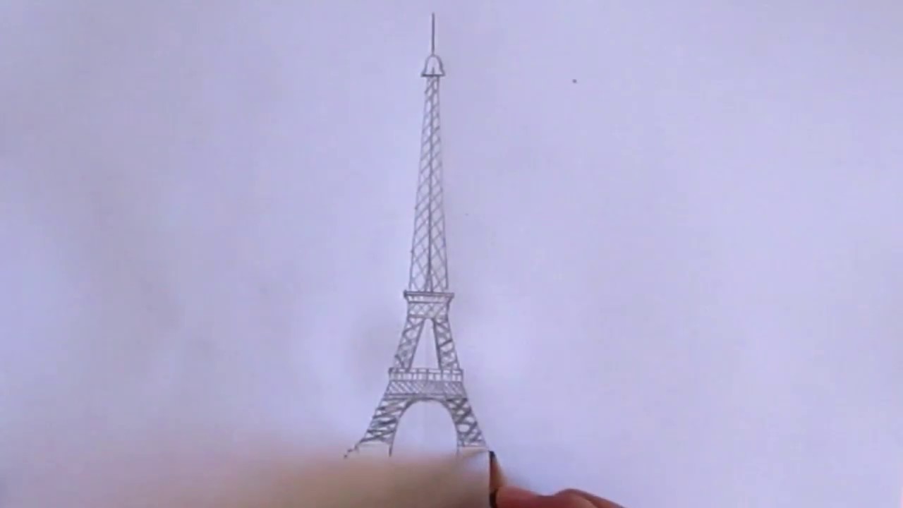 Detail Eiffel Tower Pencil Drawing Nomer 29