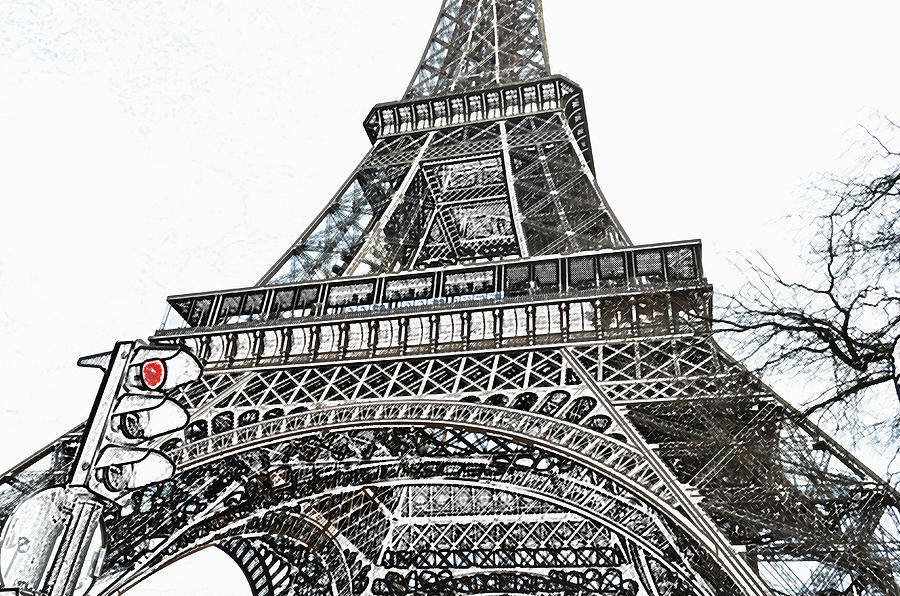 Detail Eiffel Tower Pencil Drawing Nomer 53