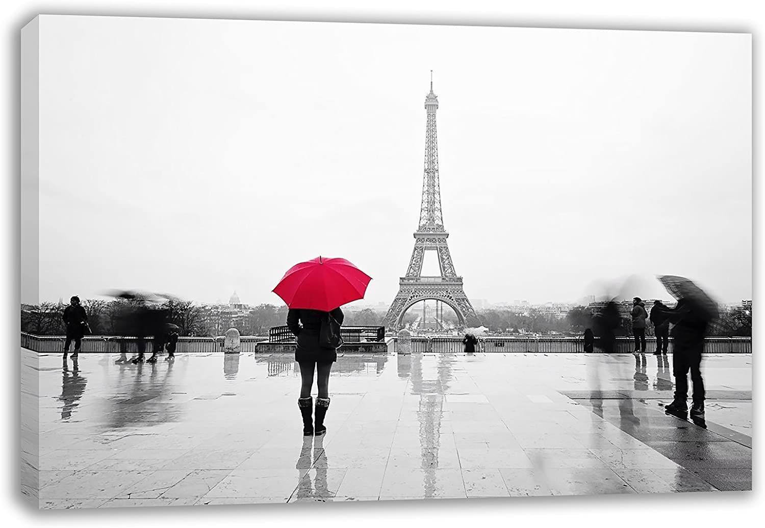 Detail Eiffel Tower Red Umbrella Painting Nomer 23