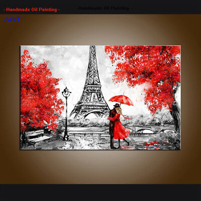 Detail Eiffel Tower Red Umbrella Painting Nomer 10