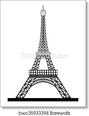 Detail Eiffel Tower Silhouette Painting Nomer 18