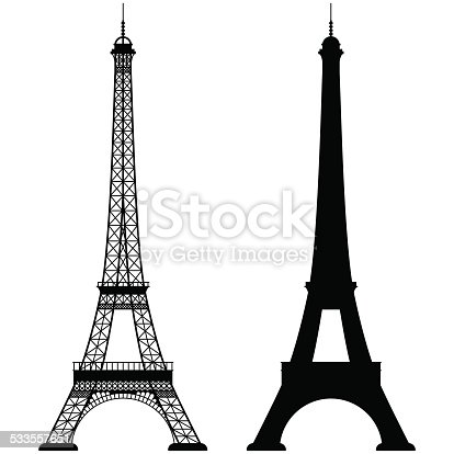 Detail Eiffel Tower Silhouette Vector Nomer 11