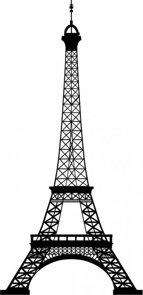 Detail Eiffel Tower Silhouette Vector Nomer 12