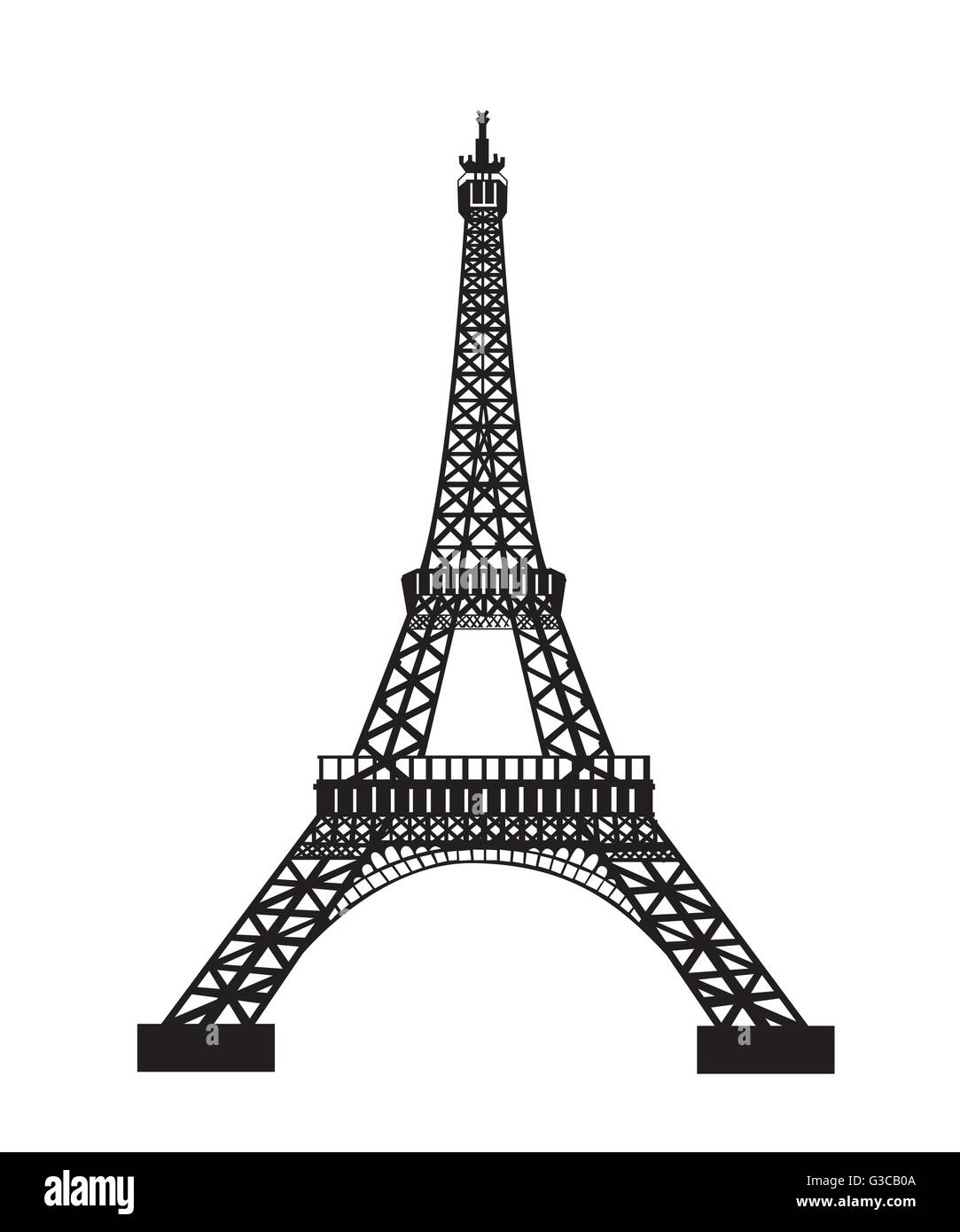 Detail Eiffel Tower Silhouette Vector Nomer 16