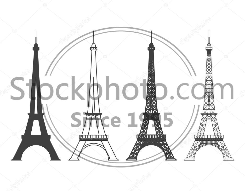 Detail Eiffel Tower Silhouette Vector Nomer 22