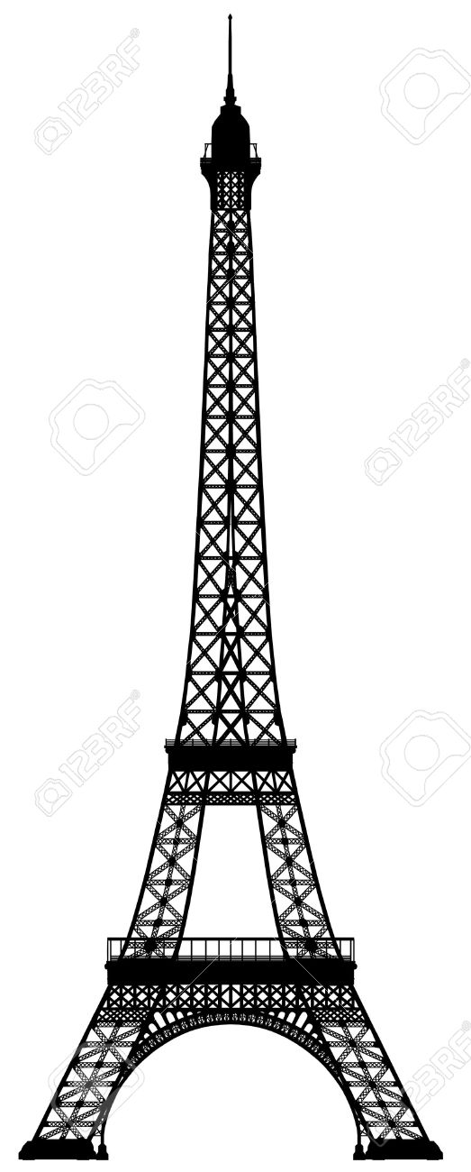 Detail Eiffel Tower Silhouette Vector Nomer 24