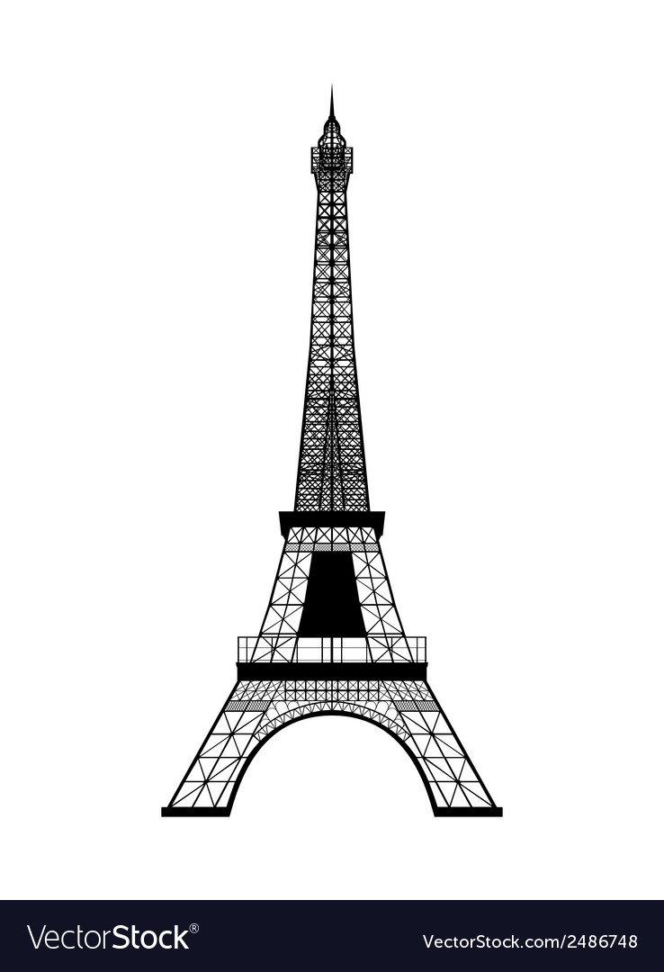 Detail Eiffel Tower Silhouette Vector Nomer 29