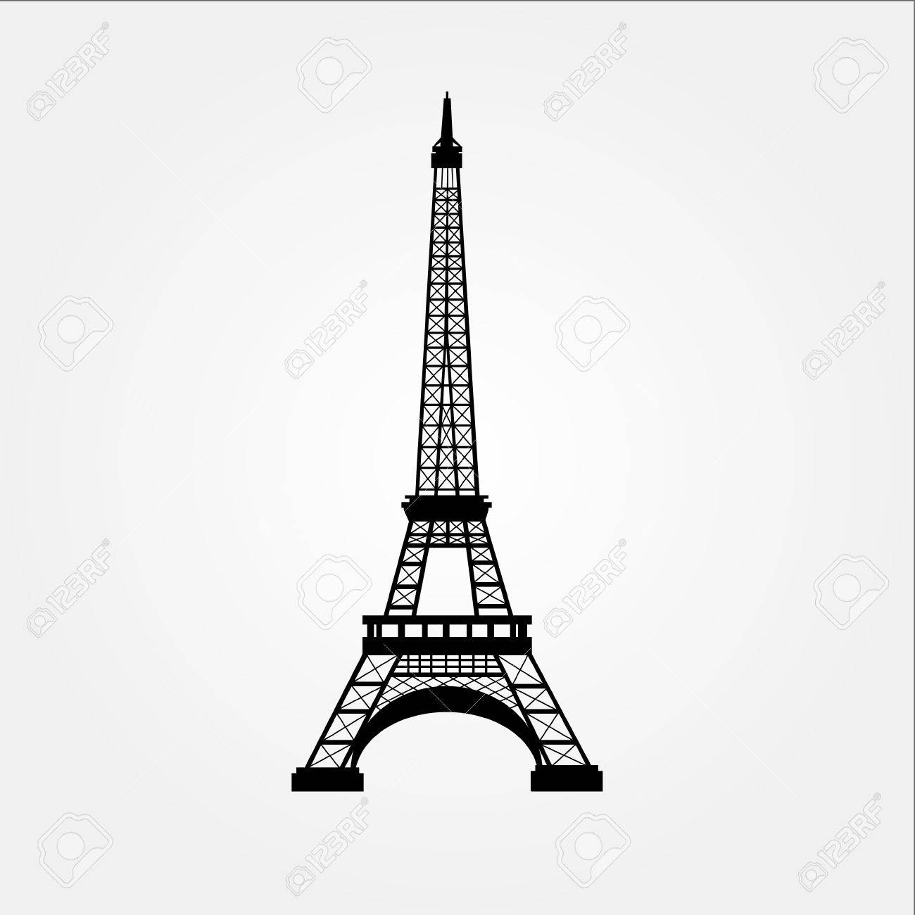 Detail Eiffel Tower Silhouette Vector Nomer 33