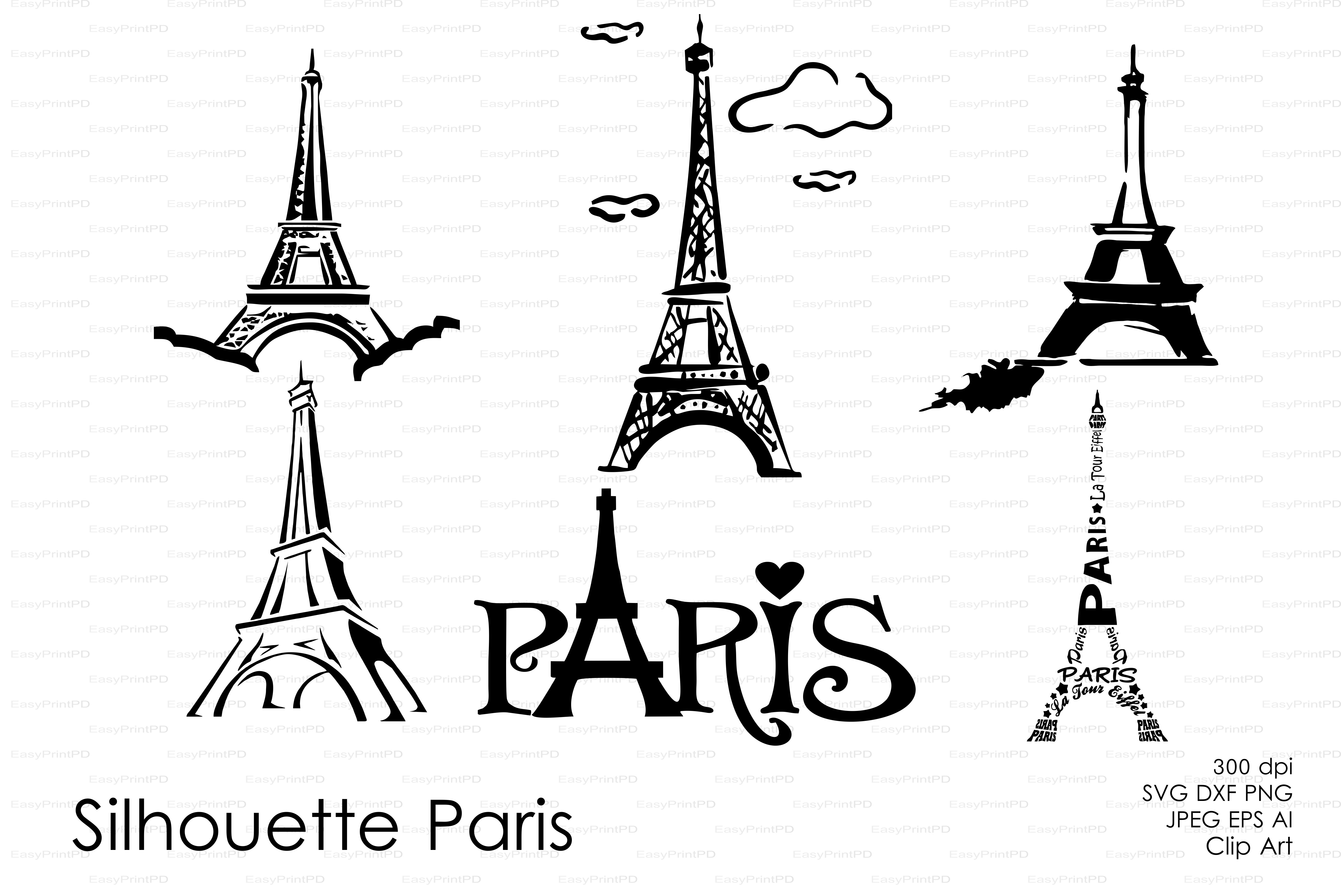 Detail Eiffel Tower Silhouette Vector Nomer 34