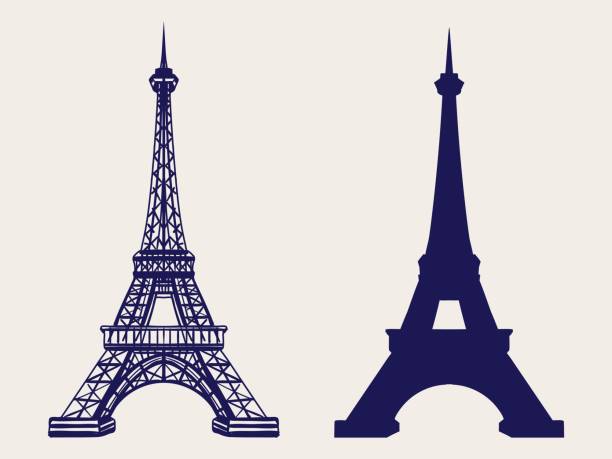 Detail Eiffel Tower Silhouette Vector Nomer 36