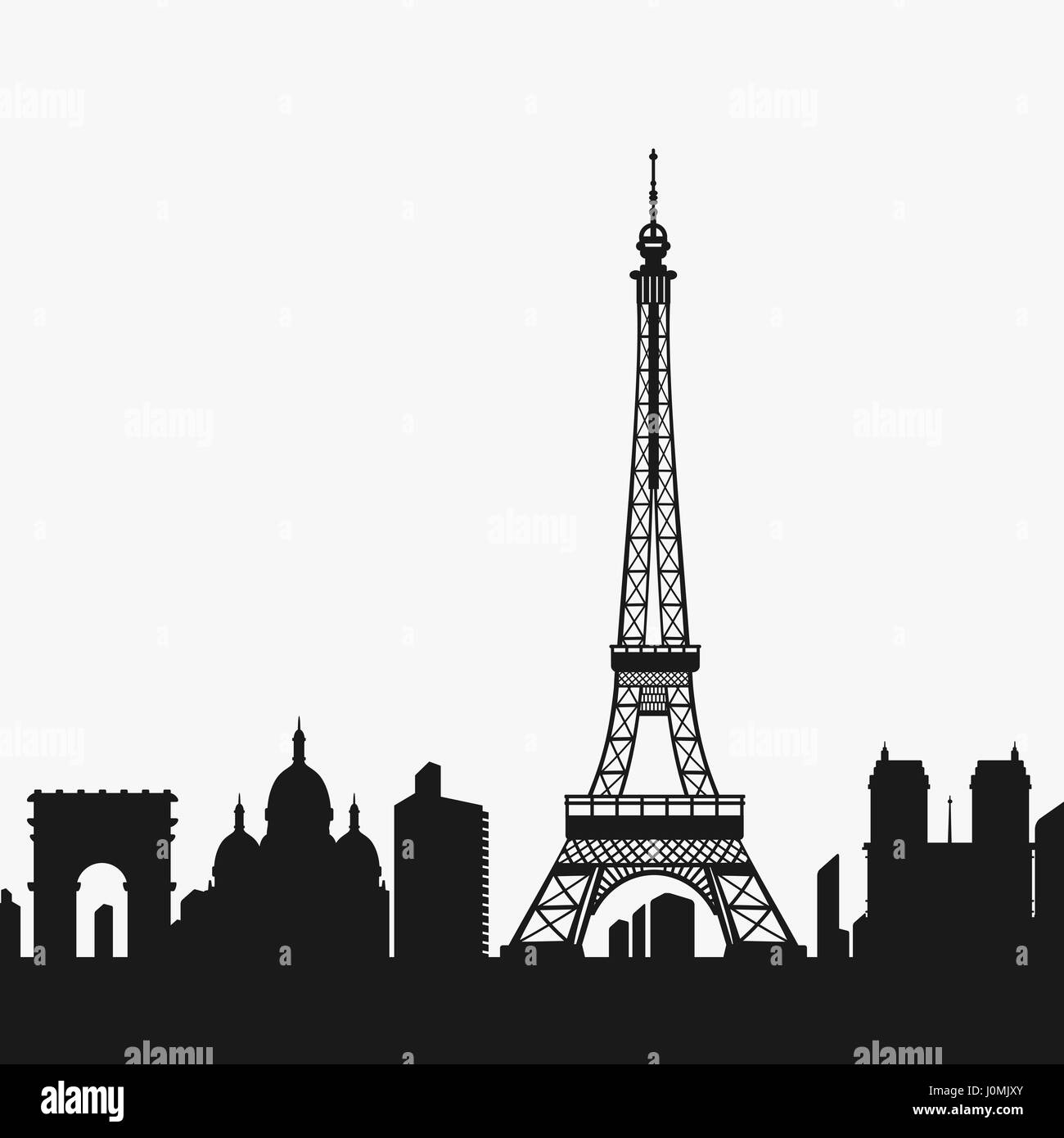 Detail Eiffel Tower Silhouette Vector Nomer 41