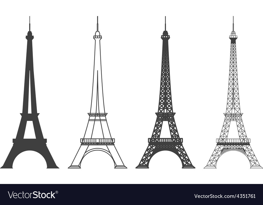 Detail Eiffel Tower Silhouette Vector Nomer 42