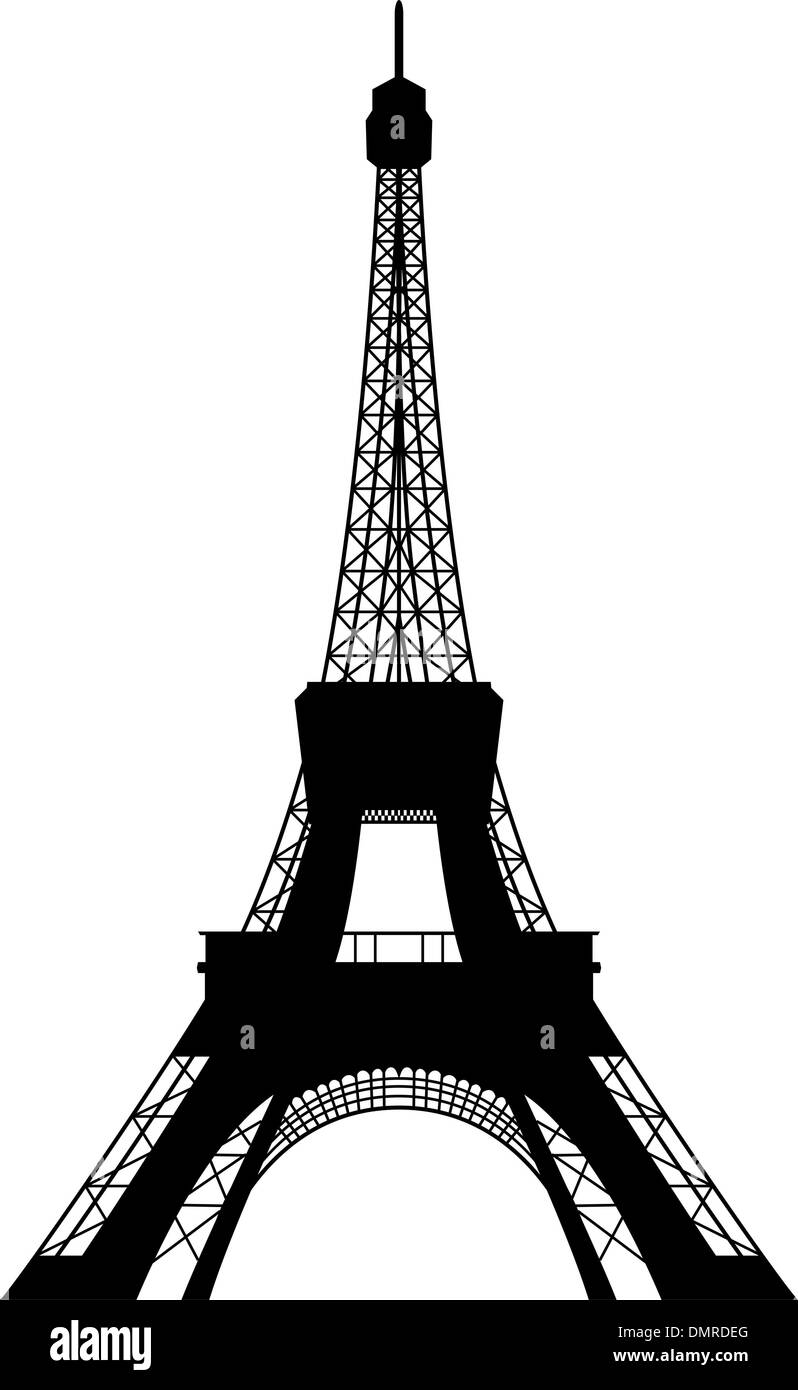 Detail Eiffel Tower Silhouette Vector Nomer 6