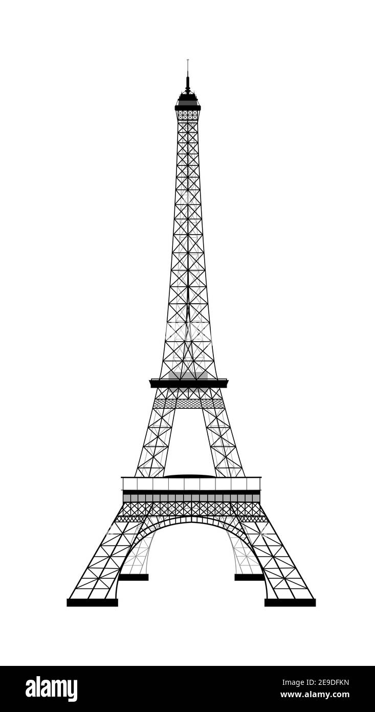 Detail Eiffel Tower Silhouette Vector Nomer 46