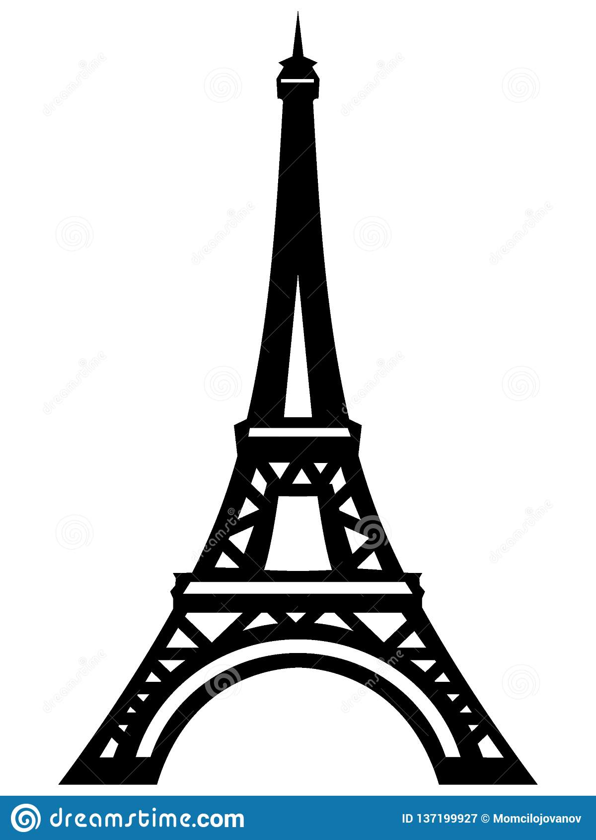 Detail Eiffel Tower Silhouette Vector Nomer 7