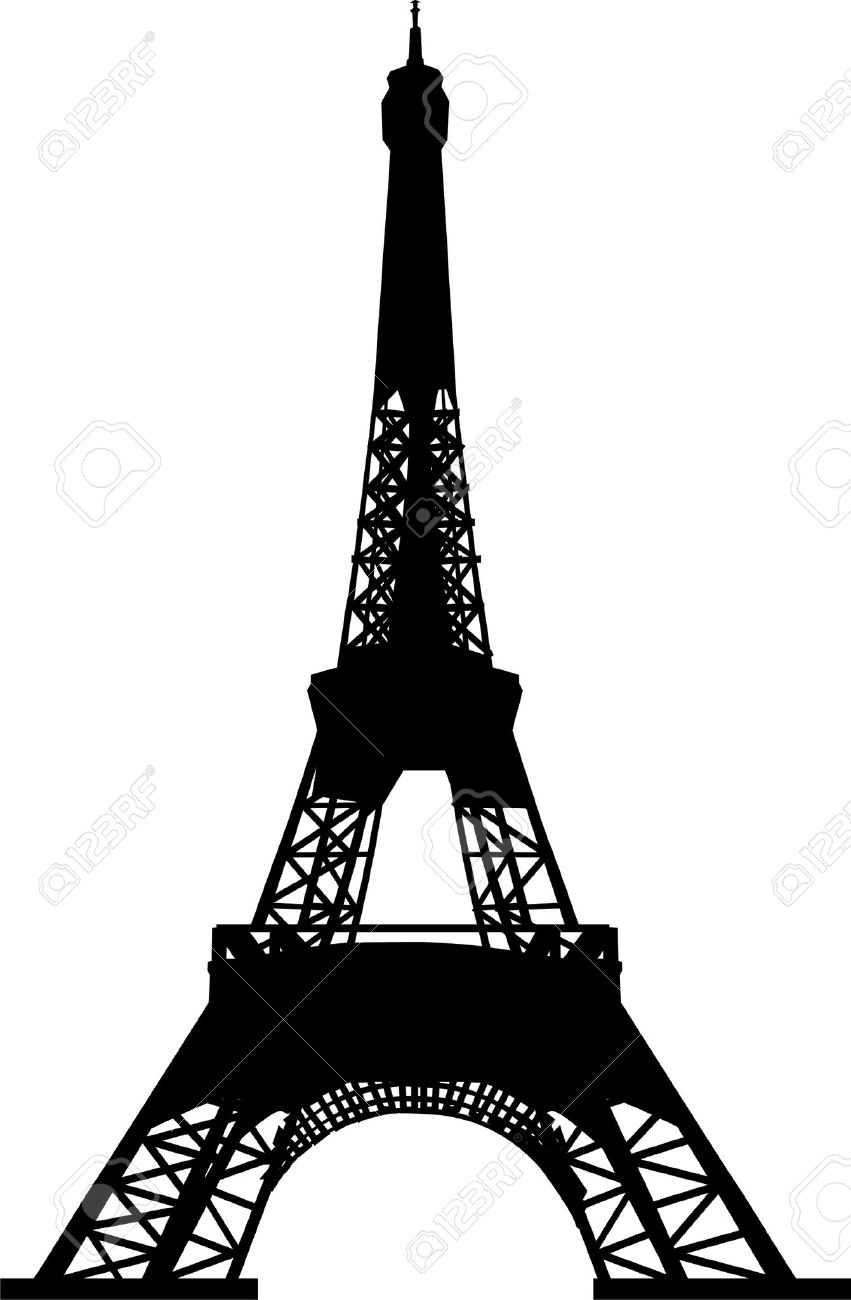 Detail Eiffel Tower Silhouette Vector Nomer 10