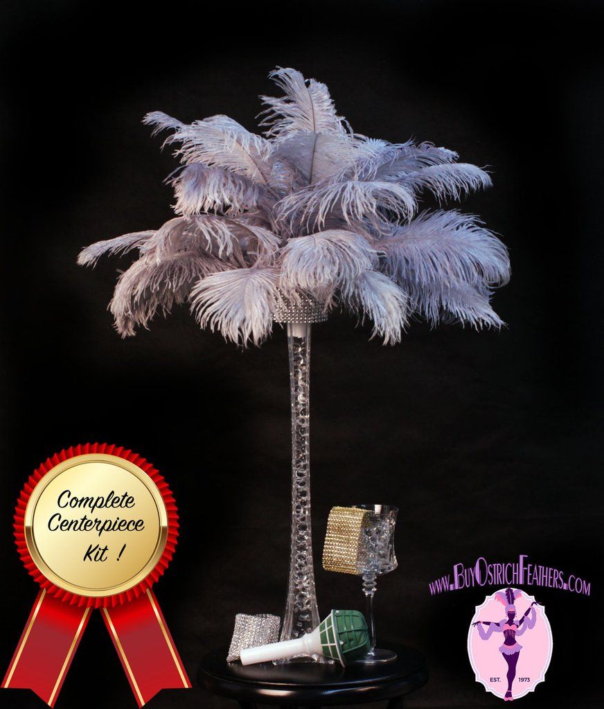 Detail Eiffel Tower Vase With Ostrich Feathers Nomer 24