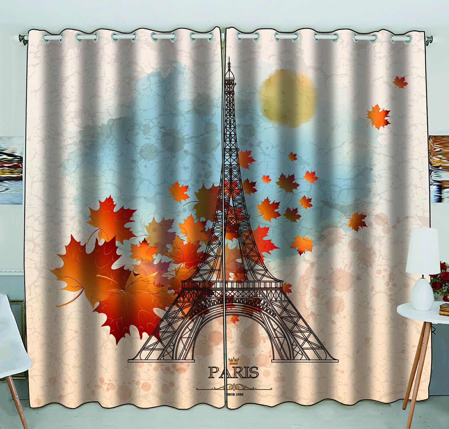 Detail Eiffel Tower Window Curtains Nomer 11