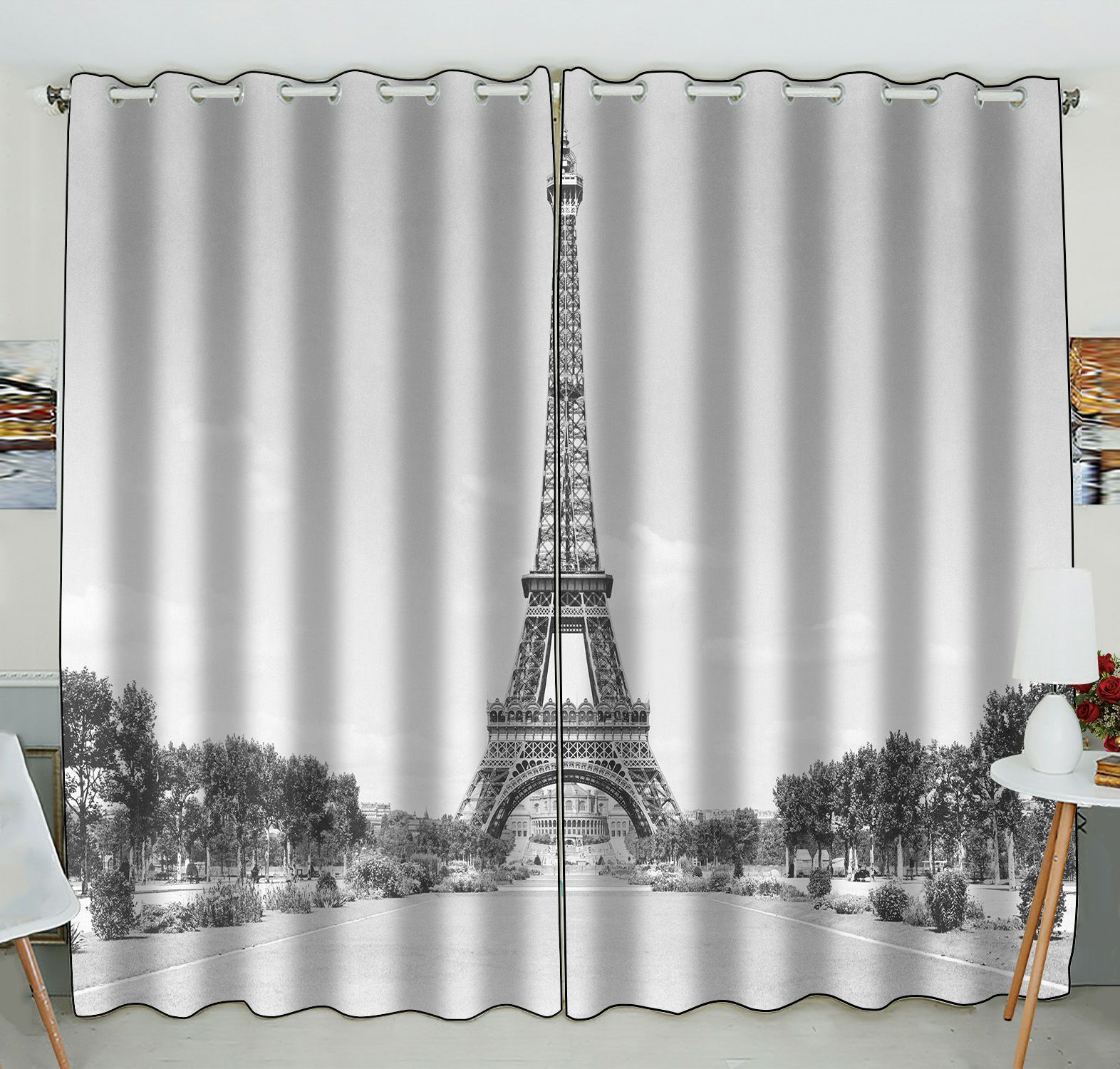 Detail Eiffel Tower Window Curtains Nomer 15