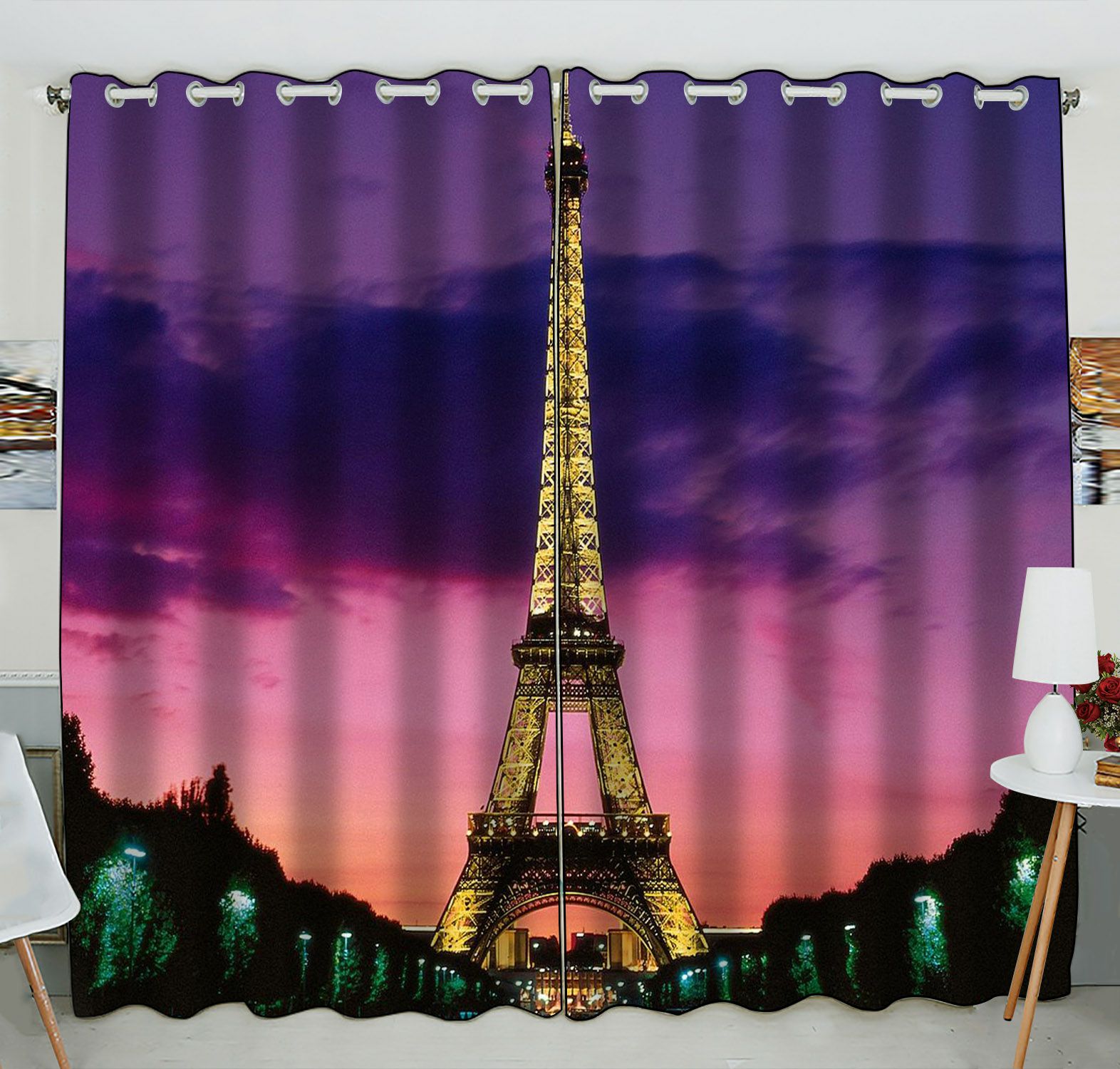 Detail Eiffel Tower Window Curtains Nomer 16