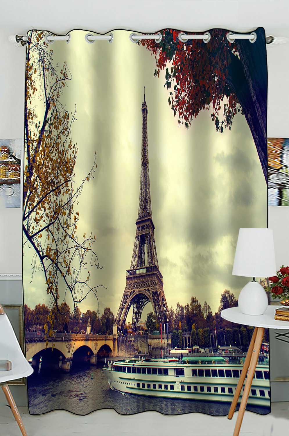Detail Eiffel Tower Window Curtains Nomer 19