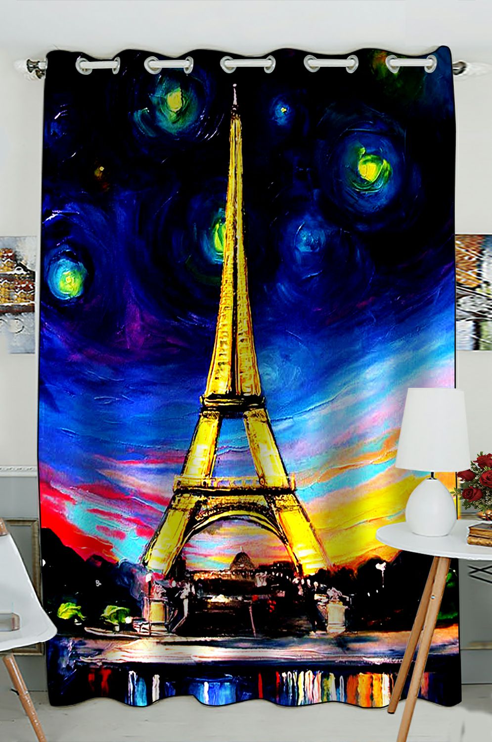 Detail Eiffel Tower Window Curtains Nomer 28