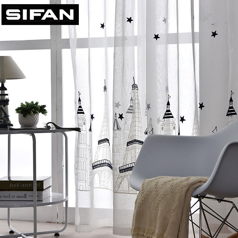 Detail Eiffel Tower Window Curtains Nomer 32