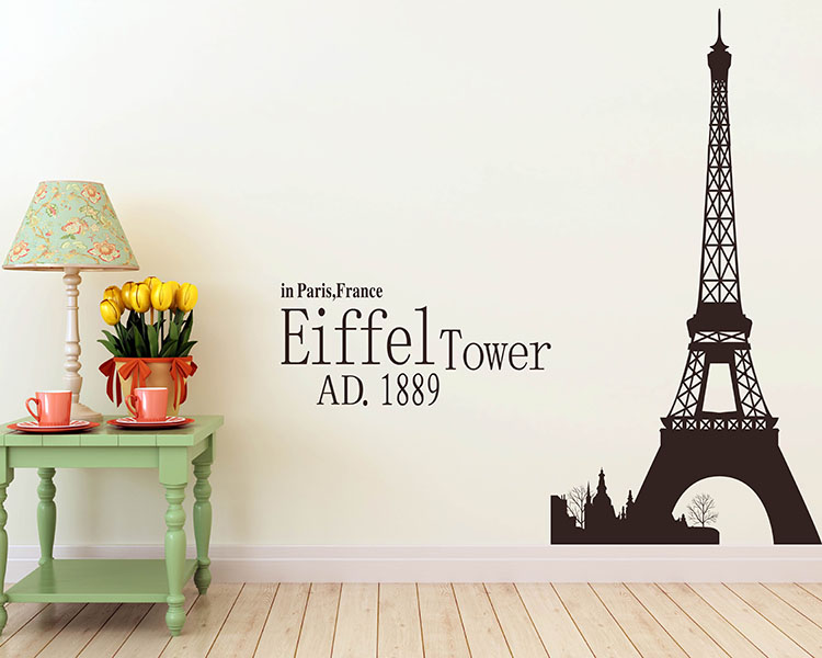 Detail Eiffle Tower Wall Sticker Nomer 11