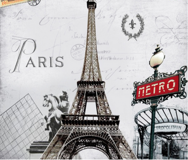 Detail Eiffle Tower Wall Sticker Nomer 13