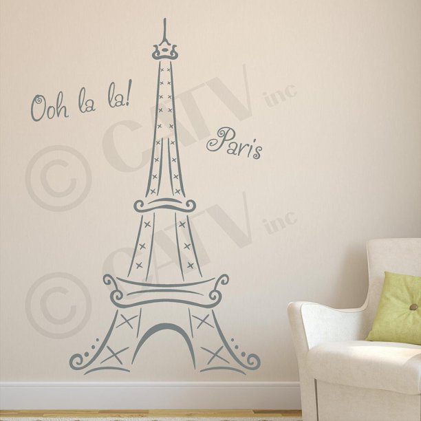 Detail Eiffle Tower Wall Sticker Nomer 50