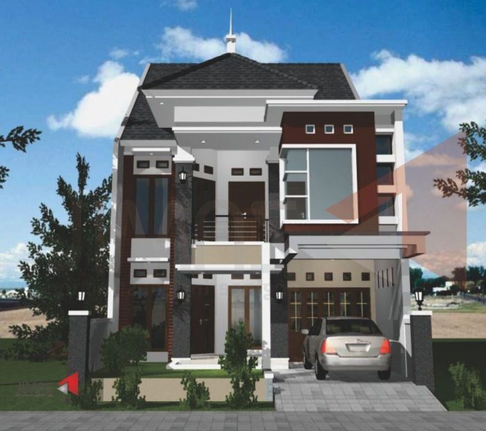 Detail Eksterior Rumah Minimalis 2 Lantai Nomer 14