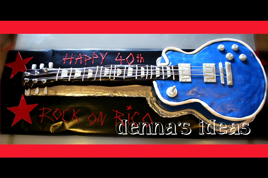 Detail Electric Guitar Cake Template Nomer 36