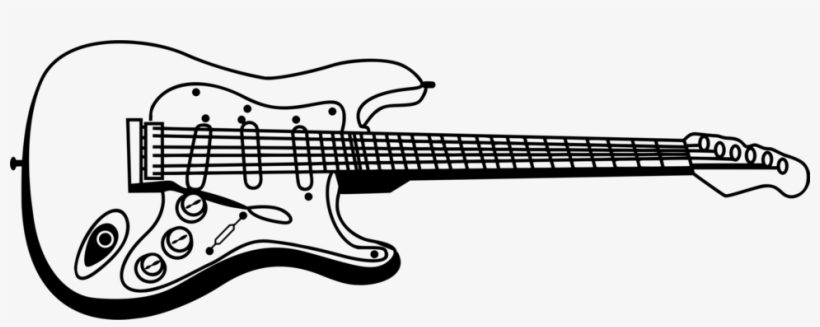 Electric Guitar Clipart Black And White - KibrisPDR