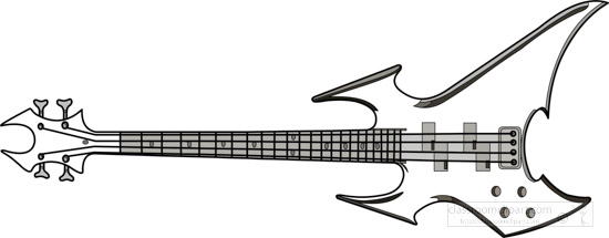 Detail Electric Guitar Clipart Black And White Nomer 21