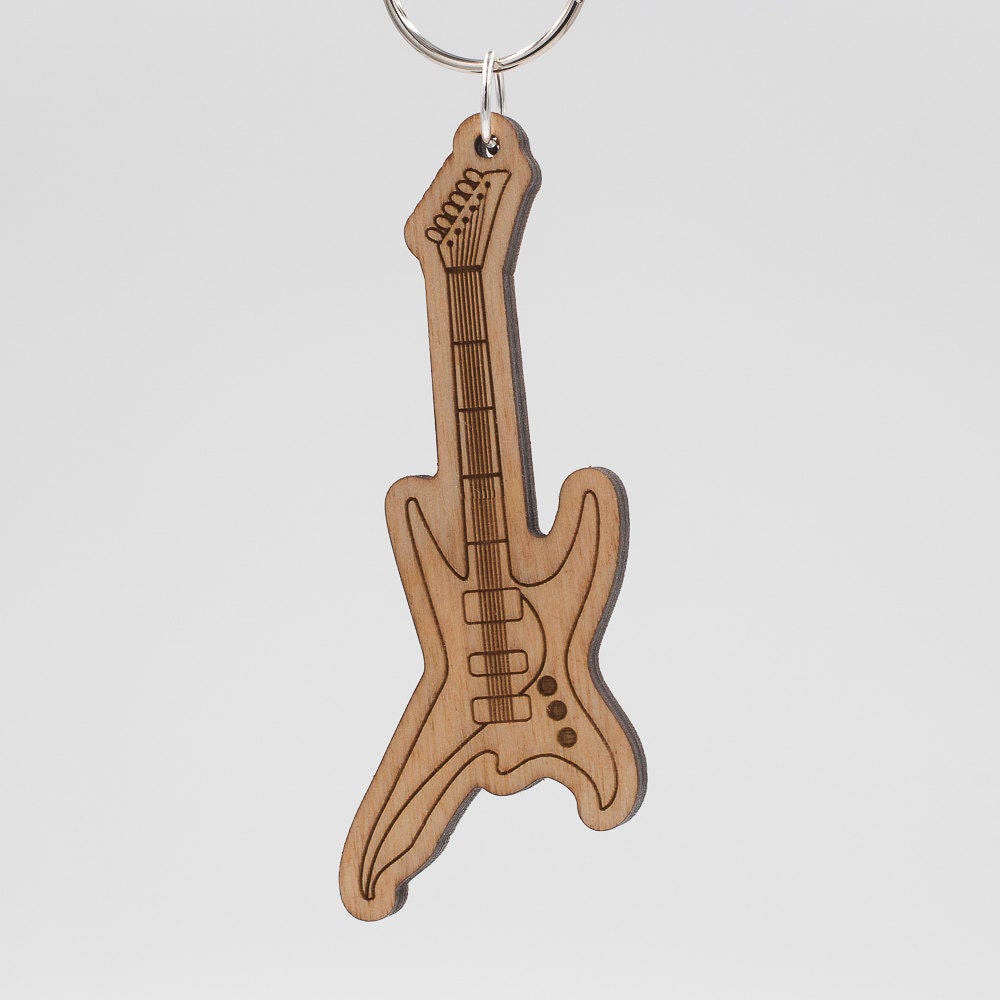 Detail Electric Guitar Keychain Nomer 6