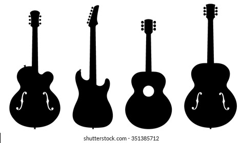 Detail Electric Guitar Silhouettes Nomer 24