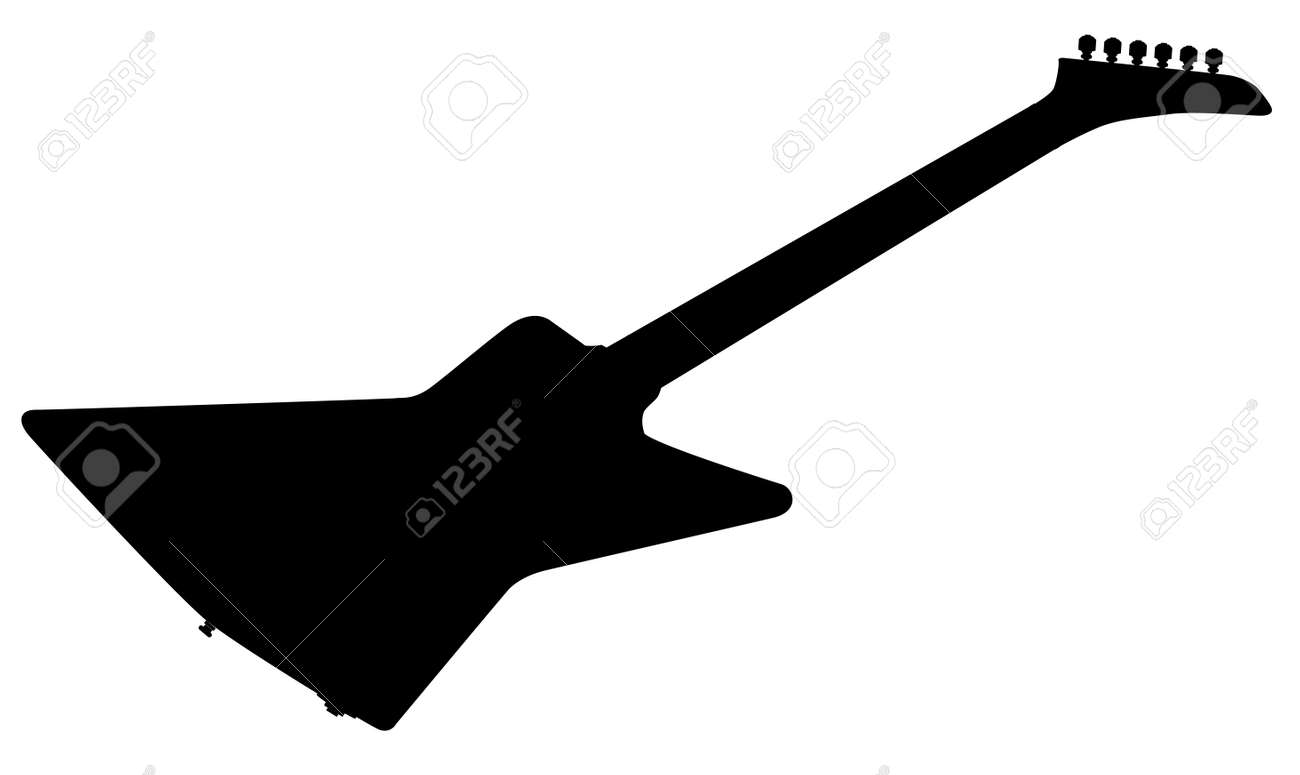 Detail Electric Guitar Silhouettes Nomer 43