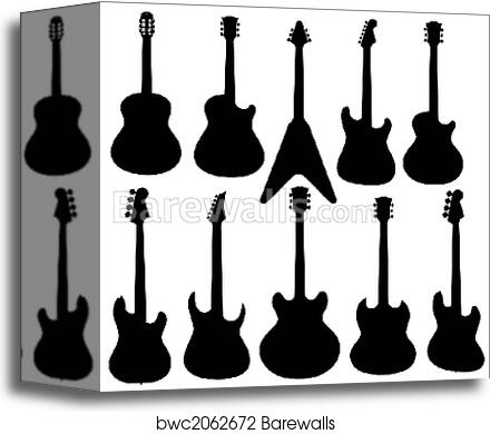 Detail Electric Guitar Silhouettes Nomer 50